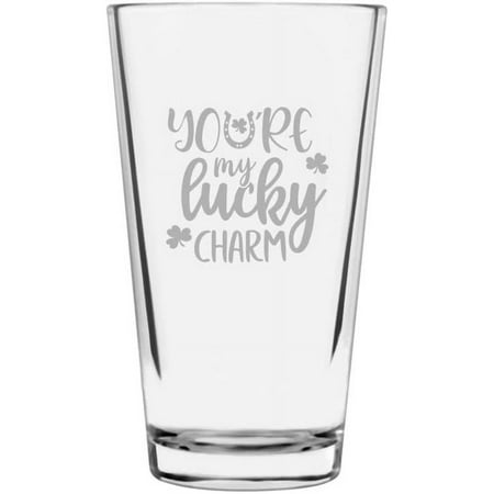 

My Lucky Charm St Patrick s Day Etched 16oz Libbey Pint Glass