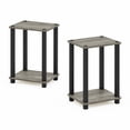 thumbnail image 5 of Furinno Simplistic Toolless Assembly Set of 2 Side Table, Grey 2-Tier End Table, Open Shelf Night Stand, Bedside Table for Living Room, Bedroom, Home Office, Grey Oak/Black, 5 of 5