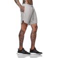 thumbnail image 5 of SANMADROLA Men's Swim Trunks with Mesh Lining Quick Dry Beach Shorts Sports Shorts Bathing Suit Boardshorts Swimwear, Light Gray, XL, 5 of 8