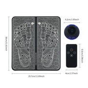 EMS Foot Massager Mat, Portable Foot Massager Pad Foot Stimulator Massage Machine with Remote Control 8 Modes and 19 Intensity Levels for Relaxation