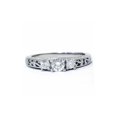 thumbnail image 2 of 3/8ct Vintage Three Stone Diamond Ring 14K White Gold, 2 of 4