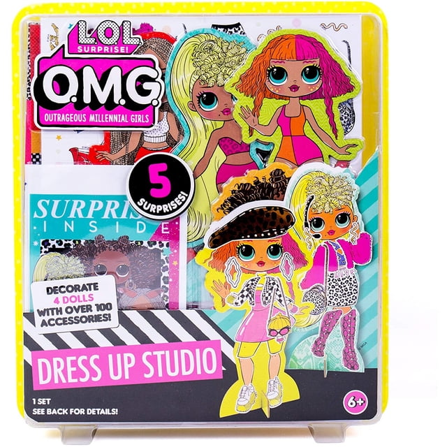 LOL OMG Dress Up Studio de Horizon Group USA, decora 4 munec LOL Surprise! LOL OMG