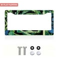 thumbnail image 2 of 1Pack License Plate Frames with Green and Blue Jungle Maze Pattern Includes Screws & Caps Full Accessories Included Size 6.3x12.2inch(16x31cm), 2 of 8