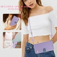 thumbnail image 2 of Dteck Flip Wallet Case for iPhone 7 / 8 / SE 2022 & 2020, Metal Butterfly PU Leather Magnetic Folio Cover with Card Holder, TPU Shockproof Durable Protective Phone Case with Lanyard Wrist Strap,Purple, 2 of 7