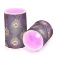 thumbnail image 7 of Yayeee Flameless Candles with Remote Flickering Battery Operated Multi Color Changing, Peacock Feathers Pattern, 7 of 7