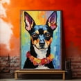 thumbnail image 2 of Toy Fox Terrier Dog Starry Night Van Gogh Wall Art Canvas for Living Room Oil Painting Artwork Landscape Canvas Artwok for Living Room Bedroom Home Decorations Wall Decor Large, 2 of 4