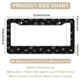 thumbnail image 3 of 1 Pcs White Skulls on Black Background License Plate Frame,License Plate Cover for Car Decorative Parts,Aluminum License Plate Bracket Holder Rust-Proof for US Standard Car, 3 of 8