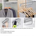 thumbnail image 3 of 16 Inch Wardrobe Closet Slide Rail Pull-Out Clothes Hanging Rod Metal Pants Hanger Rack - Black, 3 of 5