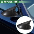 thumbnail image 3 of Cubierta de espejo lateral izquierdo derecho, tapa de cubierta de espejo retrovisor, para Honda Accord 2018-2021, plástico, patrón de fibra de carbono negro, 1 par, 3 of 7