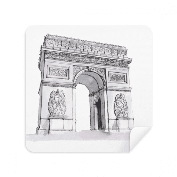 Arc De Triomph in Paris France Glasses Cloth Screen Cleaner Suede Fabric 2 Pack
