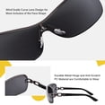 thumbnail image 4 of Gafas de sol OPTOFENDY Y2K sin montura con protección UV negra, 4 of 7