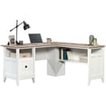 thumbnail image 5 of Pemberly Row Engineered Wood L-Shaped Computer Desk in Glacier White, 5 of 16