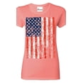 thumbnail image 1 of Women's T-Shirt Short Sleeve - American Flag 4th of July, 1 of 5