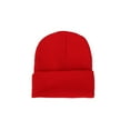 thumbnail image 1 of Flmtop Men Women Solid Color Warm Woolen Knitted Cap Fluorescent Cuffed Beanie Hat, 1 of 10
