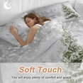 thumbnail image 4 of Winter Pine Tree Comforter Set Full Size, Snowflakes Christmas Tree Plant Soft Bedding Set for Man Woman, 4 Pieces Duvet Cover Set with Fitted Sheet, 2 Pillowcases, 4 of 9