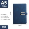thumbnail image 2 of A5 Minimalist Work Conference Notebook, Faux Leather Cover Buckle notebook-U Buckle, 2 of 6