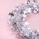 thumbnail image 5 of Paquete de 2 guirnaldas de oropel de estrella de Navidad, guirnaldas de alambre de estrella, decoración de fiesta de árbol de Navidad, adorno festivo de 25 pies x 2 (plata) Adepaton CJWUS-2699, 5 of 7