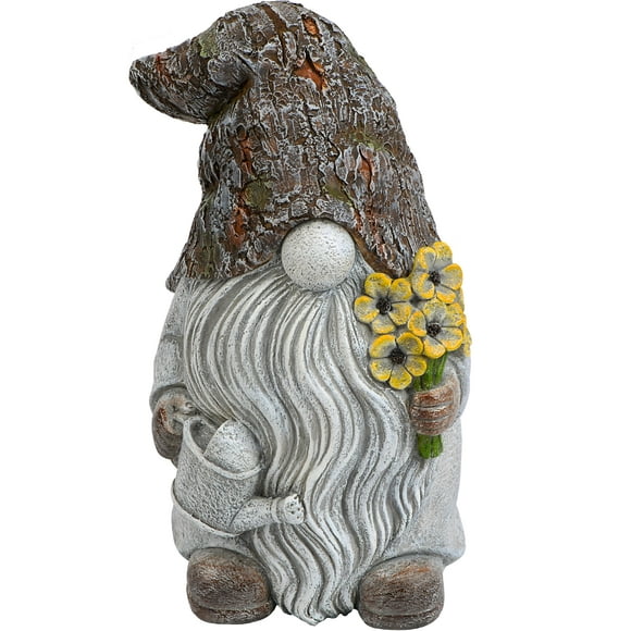 Mood Lab Garden Gnome - Key Hider Gnome Figurine - 9.25 inch (23.5 cm) Tall Lawn Statue - for Outdoor or House Decor