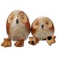 thumbnail image 1 of Creative Ornament 2Pcs Owl Figurine Cute Home Decoration 3.34X2.95X2.55 Inch Decorative Handicrafts, 1 of 3