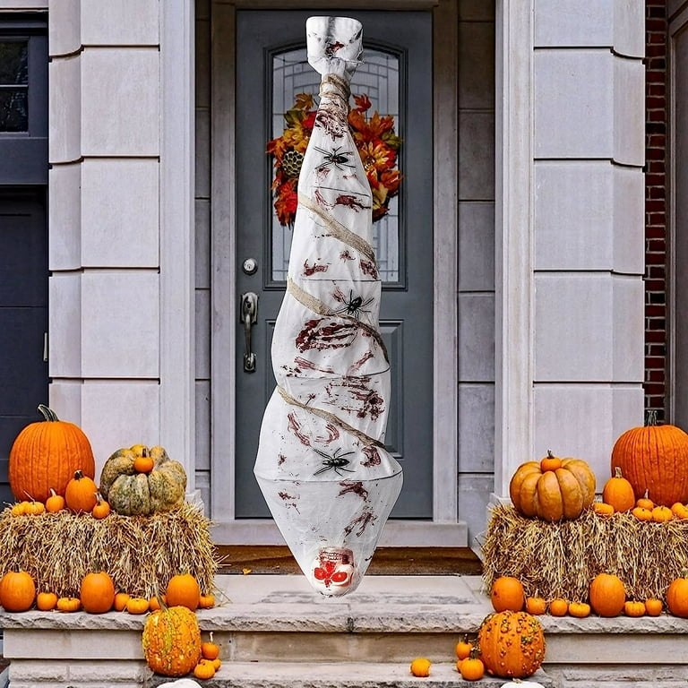 6' Hanging LED Light Corpse Mummy Scary Halloween Decor Indoor Haunt House Prop 6' Hanging LED Light Corpse Mummy Scary Halloween Decor Indoor Haunt House Prop