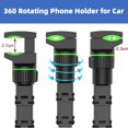 thumbnail image 2 of SURJDE Zebe Phone Holder-Adjustable 360 Rotation Phone Holder Car Rearview Mirror Mount, Multifunctional Phone Holder, 360 Rotating Phone Holder for Car (Black+Green), 2 of 7
