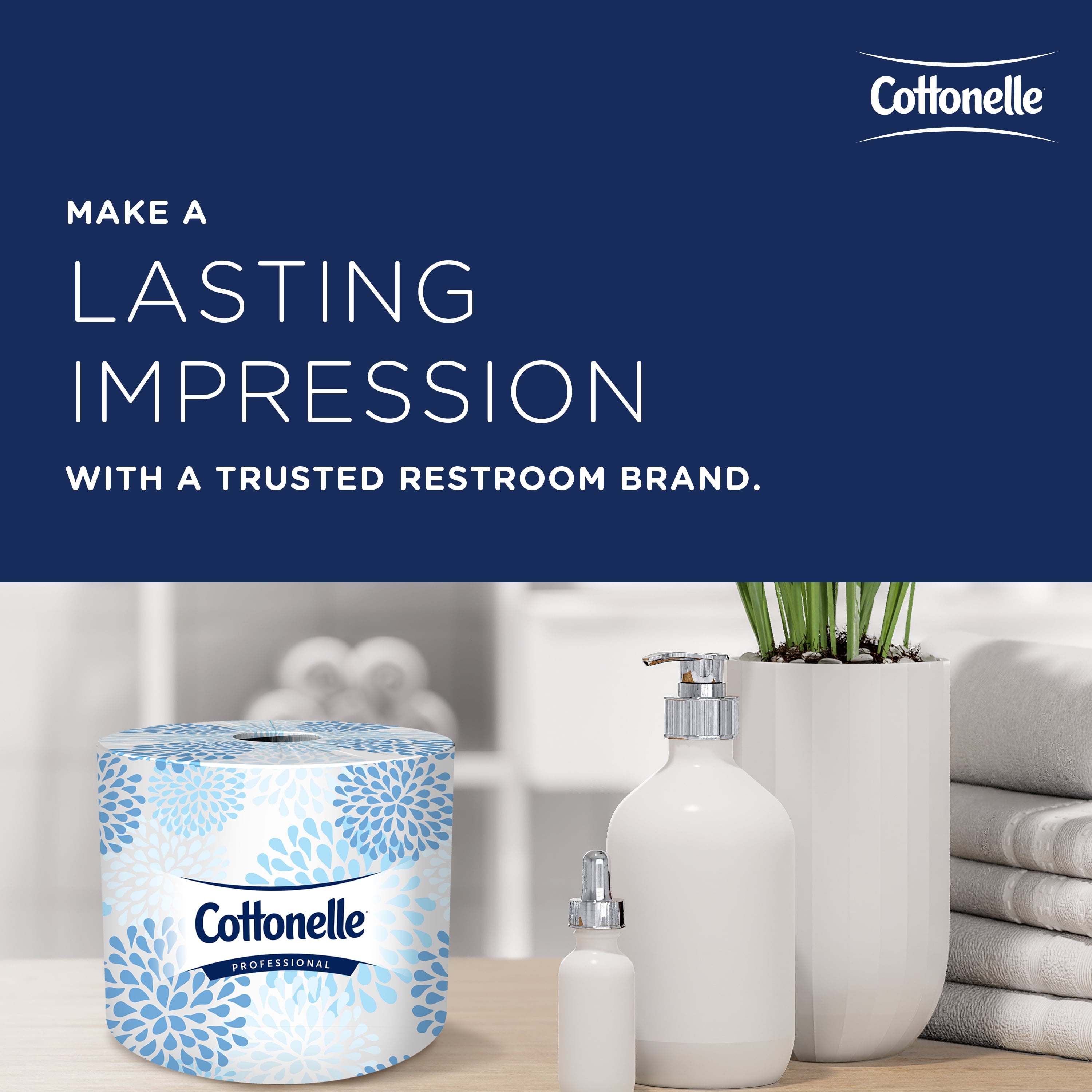 Cottonelle Professional Standard Roll Toilet Paper, Bulk (13135), 2-Ply, White, Compact for Easy Storage (20 Rolls of 451 Sheets, 9,020 Sheet Total)
