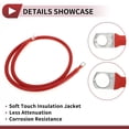 thumbnail image 6 of 1 Pc Battery Inverter Cable Battery Cable 3/8" Lug 5/16" Lug 3 AWG Gauge 3.5FT Red Tinned Copper, 6 of 7