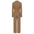 thumbnail image 4 of Manyakai Combinaisons pour Femmes Mode Combinaison à Boutons Décontractée Col Rabattu Manches Longues Tenue de Travail Kaki G, 4 of 5