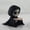Pink, variant on Grim Reaper Reading Figurine - Handmade 3D Printed Gothic Halloween Decor, Glow in the Dark Book Collectible