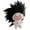 Black, variant on ​​LYINGF Cute Stuffed Plush Toy Keychain, Twelve Zodiac Keychain - Hilarious Hairstyle Design with Cute Appearance, Collectible Character Keychain with Personalization Features​​