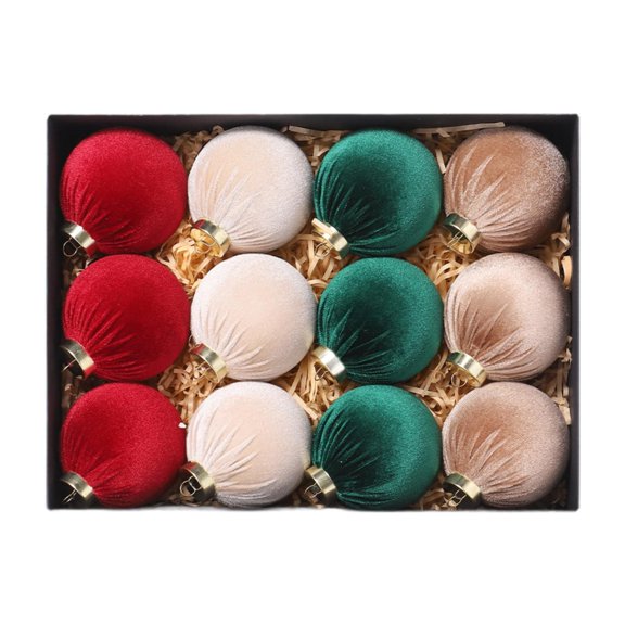 FVDPWYE 12 Pieces Christmas Ball Ornaments Christmas Tree Decorations Charm Pendants for Style A