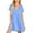 Light Blue, variant on Nmnitkp Dresses for Women Fashionable and Beautiful Womens Summer Dresses Short Sleeve V-Neck Tshirt Dress Flowy Babydoll Dress Light Blue,L