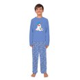 thumbnail image 4 of Snowman Soccer Matching Family Christmas Pajamas With Dog, Blue Soccer Holiday PJs, Plus Sizes, With Pockets, 4 of 7