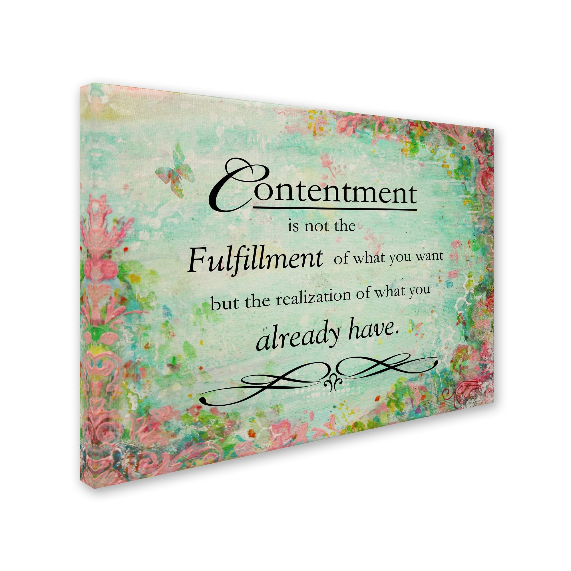 Trademark Fine Art 'Contentment (floral theme)' Canvas Art by Janelle Nichol