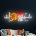 thumbnail image 5 of Handmadetneonsign Basketball Heartbeat Neon Sign, Basketball Wall Art Decor, Sport Club Wall Decor, 5 of 5