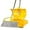 Yellow, variant on Long Handle Heavy Duty Broom and Dustpan Set, Outdoor and Commercial Upright Dustpan and Brush for Restaurant Garage Garden Yard Office, Yellow