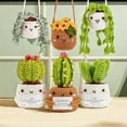 thumbnail image 4 of Crochet Kit for Beginners, Boriyuan 6Pcs Hanging Potted Plants and Cactus Succulent Family Crochet Kit with Crochet Accessories, Craft DIY Knitting Supplies for Adults, 4 of 7