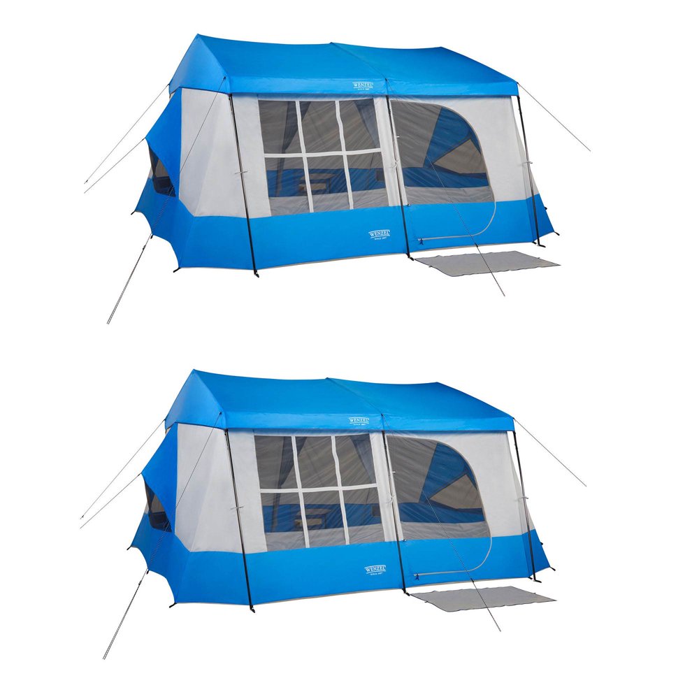 Wenzel Kodiak Large 9 Person Family Camping Cabin Style Tent, Blue (2