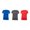 Mix Blue / Mix Red / Mix Grey, variant on Blank Activewear Pack of 3 Women's T-Shirt, Quick Dry Performance MIX fabric
