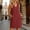 Red, variant on Odbmxy Summer Women's Shirt Dress Cotton Linen Shift Sleeveless V-Neck Casual Women's Mini Dress Button Down with Pockets