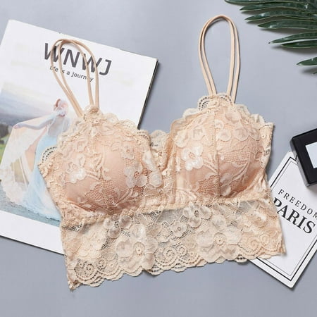 GZWYHT Full Coverage Bra Clearance Bras for Women Ladies  Lace Strapless Underwear Strapless Padded Back Large Size Seamless Bras Tshirt Bras Push Up Bra Beige M