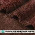 thumbnail image 4 of PetAmi Dog Blanket for Small Dogs Brown, Fluffy Soft Puppy Blanket, Sherpa Fleece Cat Blanket for Kitten Doggie, Calming Pet Blanket Throw for Couch Sofa Bed Washable, Small 24x32, 4 of 7