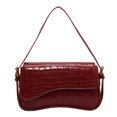 thumbnail image 1 of Bolsos elegantes de cuero de PU para mujer impermeables para axila bolsos de viaje de Color sólido, 1 of 9