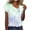 Green, variant on Womens Button Up Blouses Casual Summer Printed Button-Up Short Sleeves Blouse Fashion T Shirt Blouse