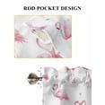 thumbnail image 6 of Pink Flamingo Living Room Curtains 2 Panel, Summer Tropical Animals Cafe Window Treatment, Farmhouse Bedroom Bathroom Kitchen Curtains Drapes 104"x54", 6 of 6