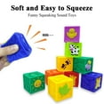thumbnail image 4 of Kingtree Baby Blocks (Set of 9), Squeeze Building Blocks Soft Stacking Block Set for Toddlers, Teething Chewing Educational Baby Toys for 6 Months and up with Numbers Animals BPA Free, 4 of 6