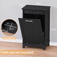 thumbnail image 2 of FANRAL Tilt Out Trash Can Cabinet,Hidden Trash Cabinet with Negative Ion & Ozone Odor Control,Wooden Compact Laundry Hamper Cabinet for Kitchen Bathroom Laundry Room, 2 of 7