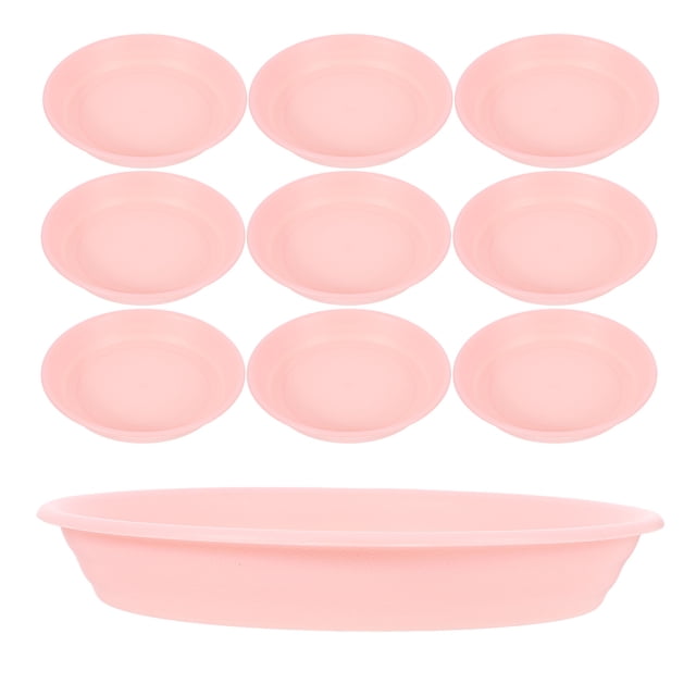unbranded 10Ud Anti Derrame Para Plantas Jardín Plástico Resistente Y Portátil Rosa