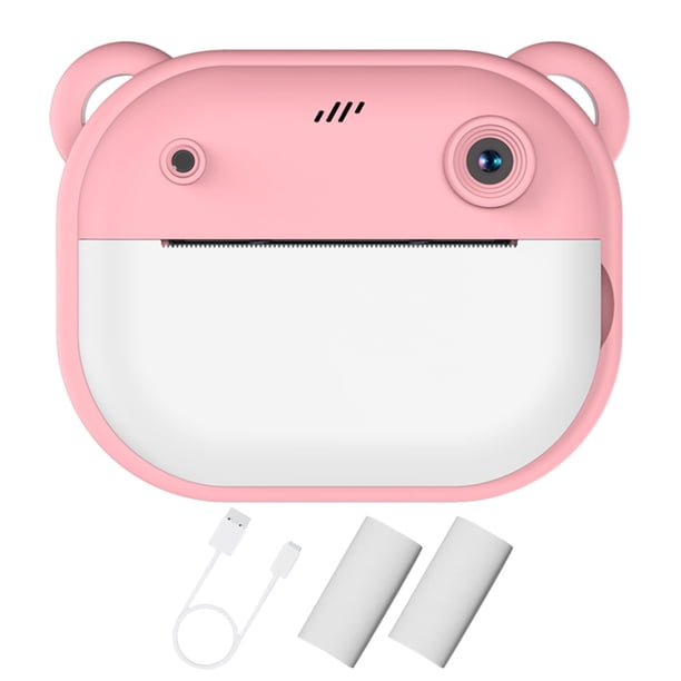 Mini Cámara Impresión Instantánea WDOplteas HD 1080P Pantalla 2 4 Pulgadas rosa