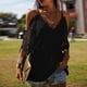 thumbnail image 5 of Blusa de tirantes de retazos de encaje con cuello en V para mujer Pompotops  lopia998341, 5 of 8